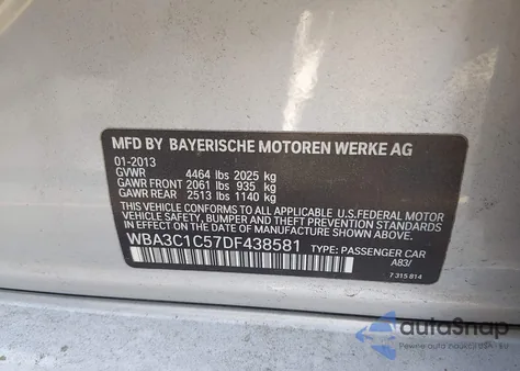 2013 BMW 328I from USA, damaged, VIN WBA3C1C57DF438581